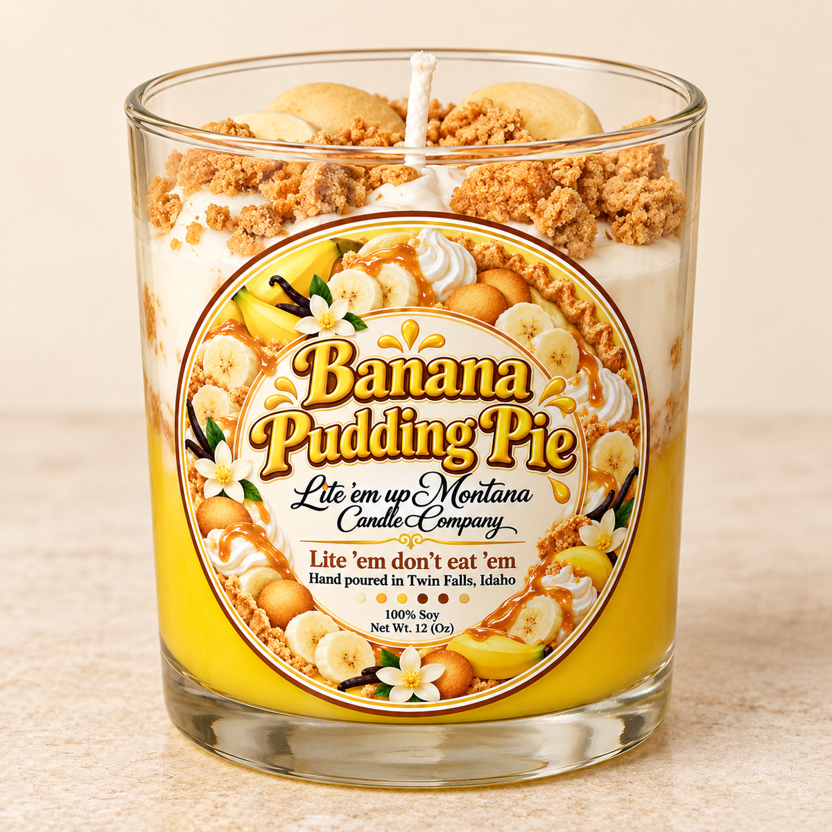 Banana Pudding Pie Candle