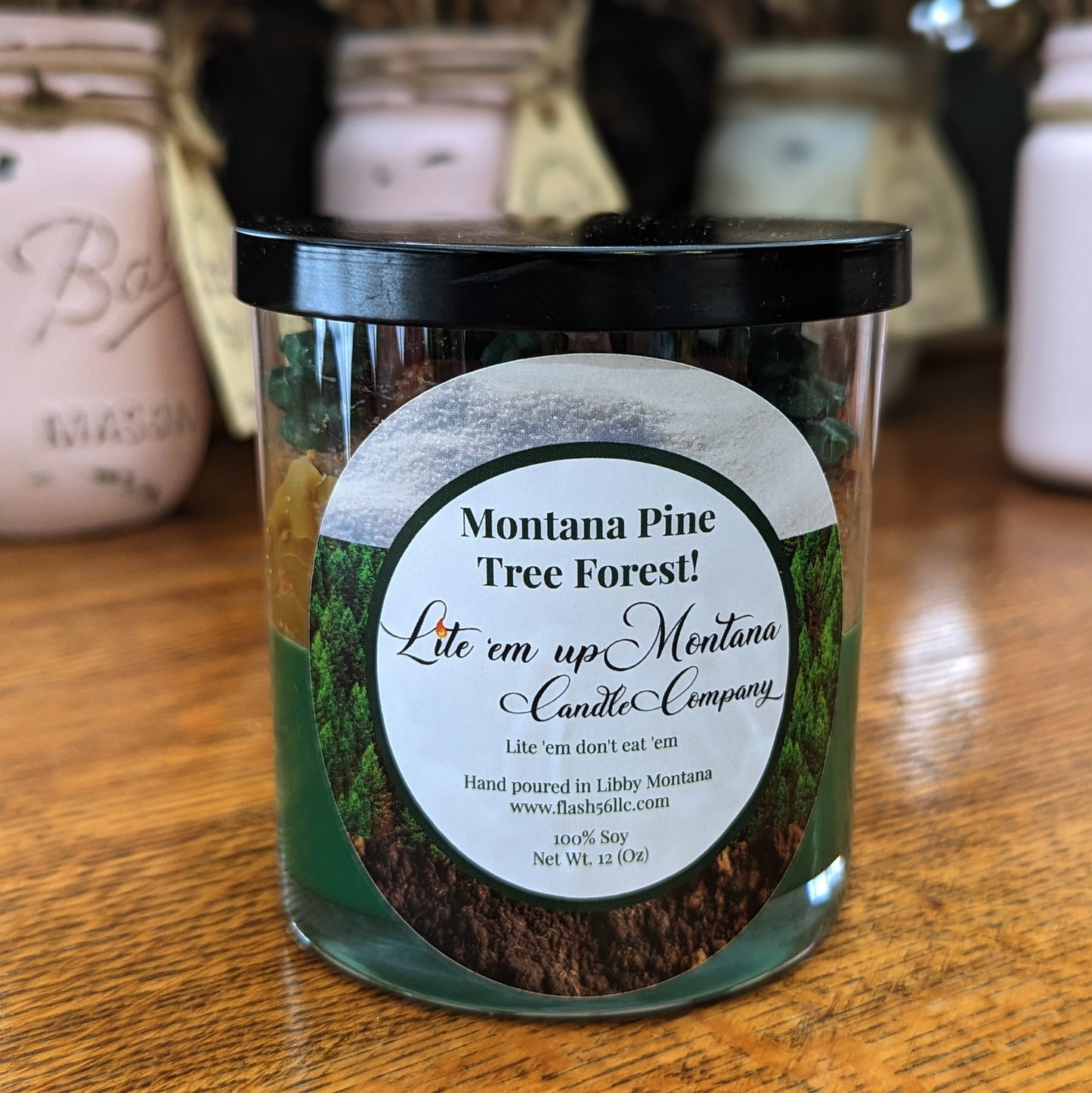 Montana Pine Tree Forest Candle