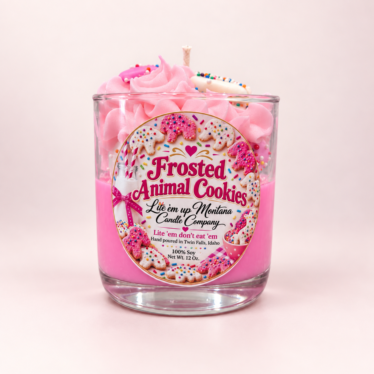 Frosted Animal Cookie Candle