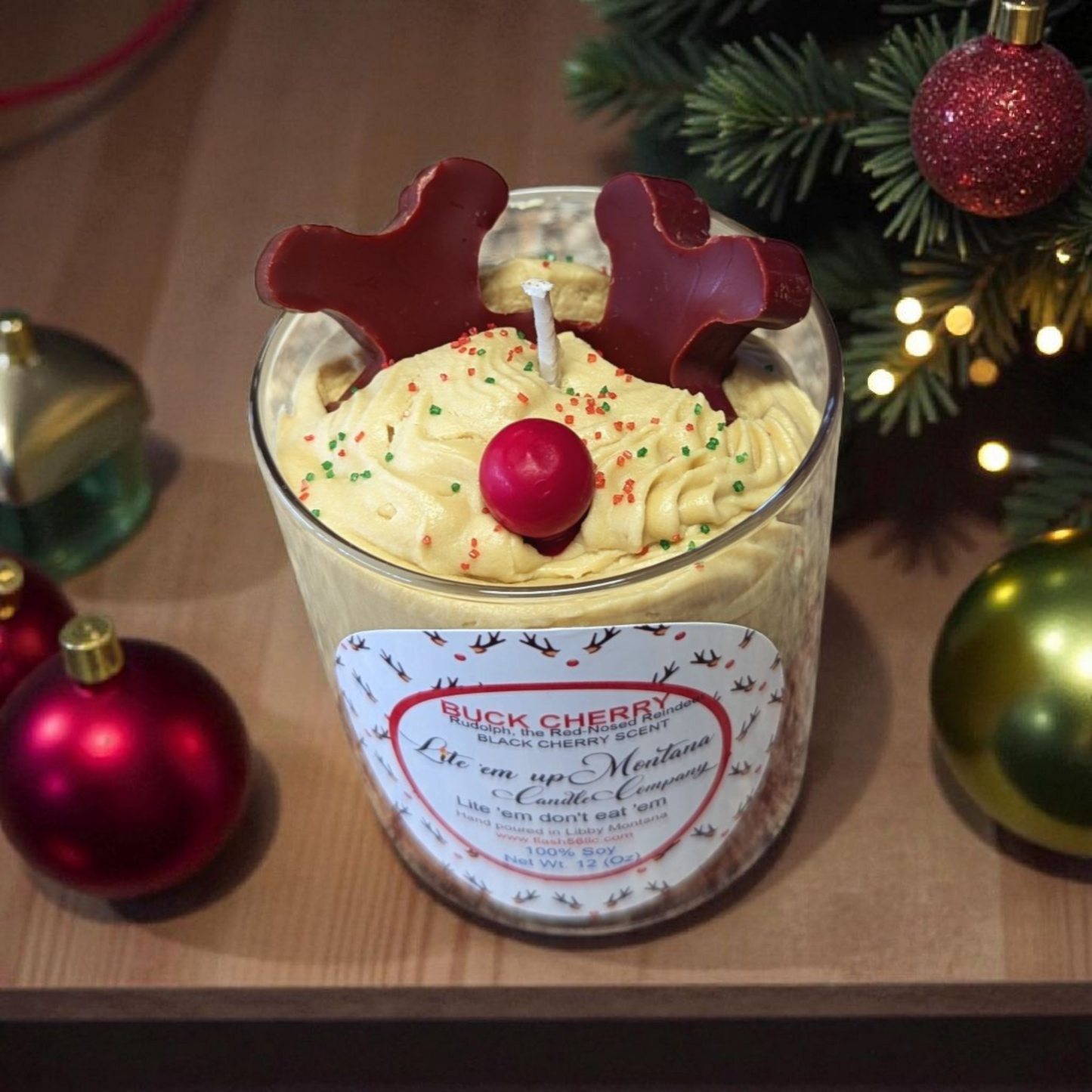 Buck Cherry / Rudolph the Red-Nosed Reindeer Candle