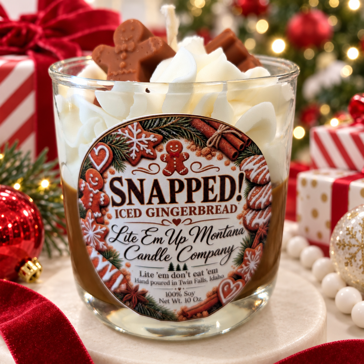 Snapped / Iced Gingerbread Candle