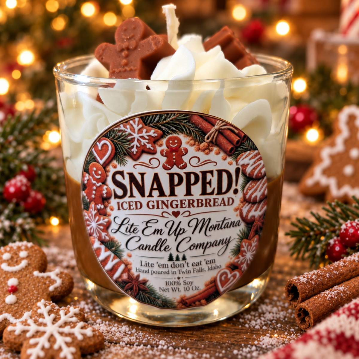 Snapped / Iced Gingerbread Candle