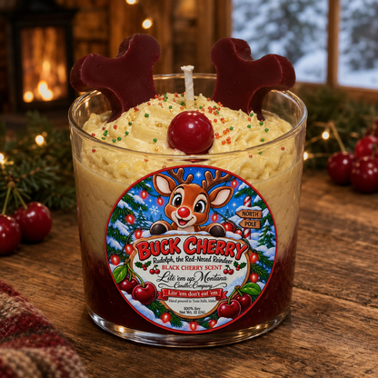 Buck Cherry / Rudolph the Red-Nosed Reindeer Candle