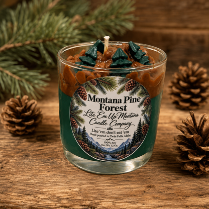 Montana Pine Tree Forest Candle