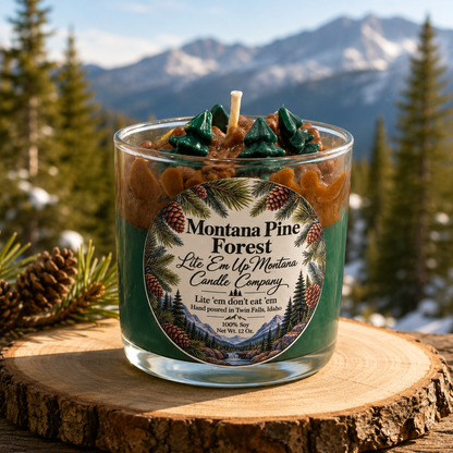 Montana Pine Tree Forest Candle
