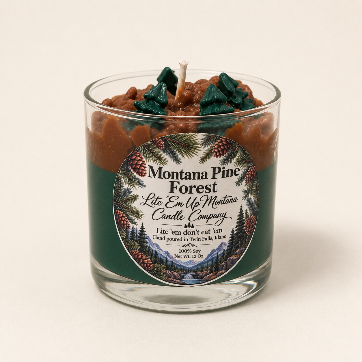 Montana Pine Tree Forest Candle